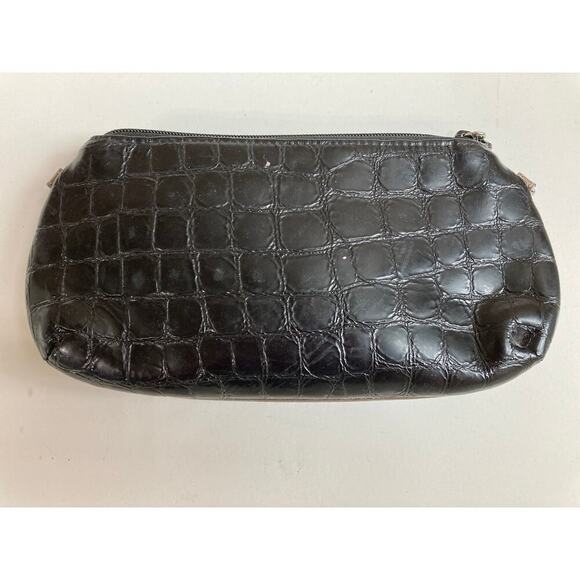 BRIGHTON MINI LEATHER ANIMAL PRINT CROSSBODY METALIC BOW - Picture 4 of 12